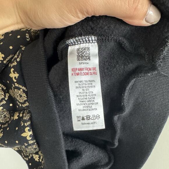 Supply & Demand Black and Gold Monogram Crew Neck Sweatshirt Mens Size S - Picture 10 of 10